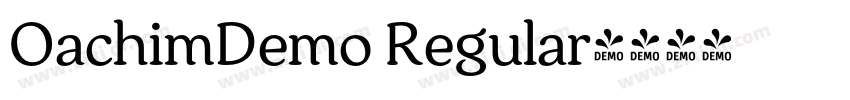 OachimDemo Regular字体转换